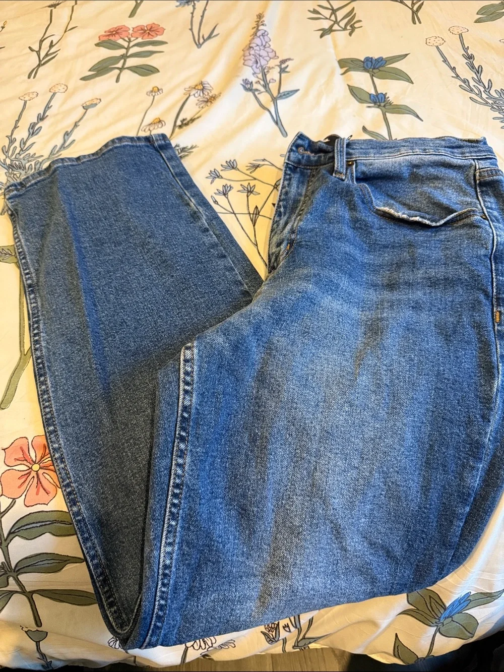 RSQ Men's Straight-Leg Blue Denim Jeans